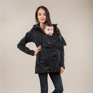 The M shell/coat Maternity Jacket by Canadian Spirit in Nighty-Night Black